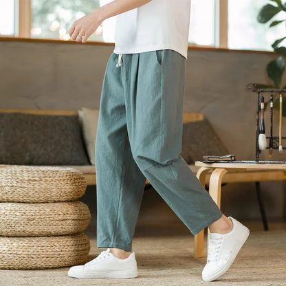 Men's Pants & Joggers - baggy pants breathable sweatpants casual joggers cotton joggers lightweight trousers men’s linen joggers men’s loungewear Old Era Fashion summer streetwear