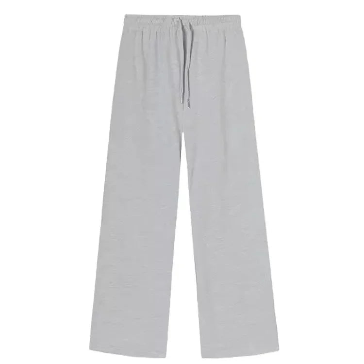 Men’s Casual Sweatpants & Loungewear - casual loungewear grey sweatpants Korean fashion pants loose-fit trousers men’s sweatpants spring and autumn fashion wide-leg pants