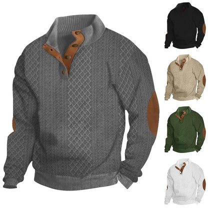 Men's Jumpers & Knitwear - autumn style UK casual winter wear knitted pullover for men men’s jumpers multicolour jacquard knit retro men’s knitwear stand collar jumper thick warm jumper winter fashion UK