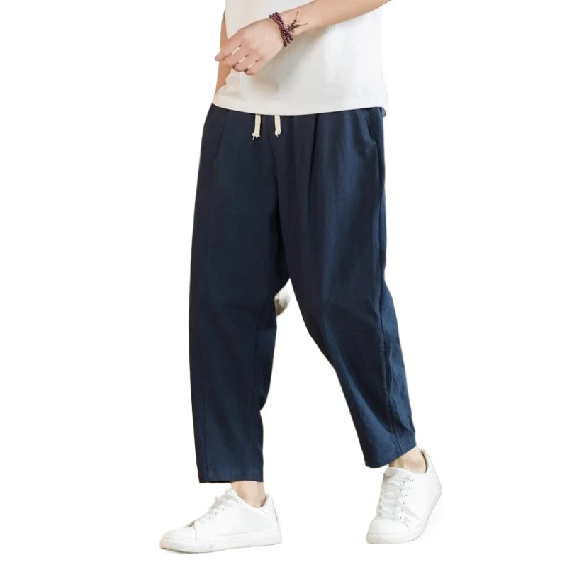 Men's Pants & Joggers - baggy pants breathable sweatpants casual joggers cotton joggers lightweight trousers men’s linen joggers men’s loungewear Old Era Fashion summer streetwear