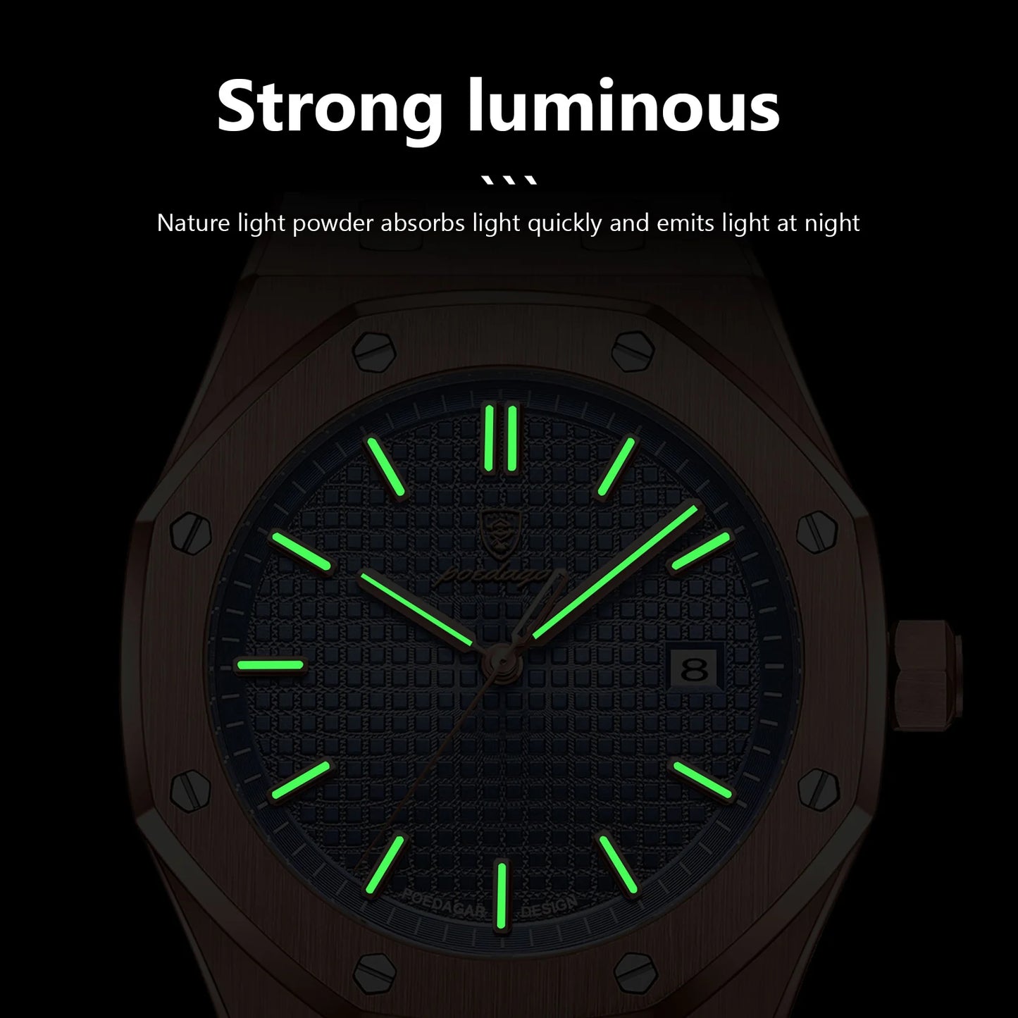 Men's Watches - Classic Stainless Steel Watch Date Display Watch Fashion Wristwatch Luminous Wristwatch Men's Quartz Watch POEDAGAR Watch Trendy Men's Watch Waterproof Watch