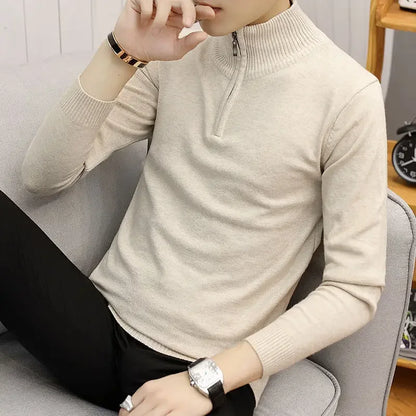 Men’s Old Money Knitwear - British heritage style classic men’s knitwear elegant men’s fashion high neck jumper knitted pullover luxury knitwear UK men’s zip neck jumper old money fashion old money style smart casual pullover timeless men’s clothing winter knitwear UK