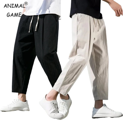 Men's Pants & Joggers - baggy pants breathable sweatpants casual joggers cotton joggers lightweight trousers men’s linen joggers men’s loungewear Old Era Fashion summer streetwear