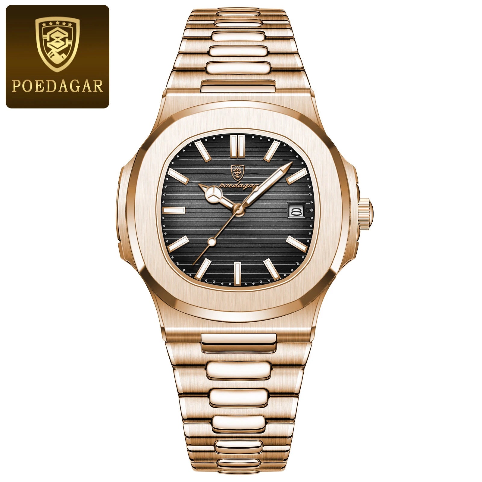 Men's Watches - "POEDAGAR Watch Casual Wristwatch Leather Strap Watch Luminous Watch Men's Luxury Watch Sports Quartz Watch Square Dial Watch" Waterproof Watch