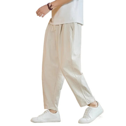 Men's Pants & Joggers - baggy pants breathable sweatpants casual joggers cotton joggers lightweight trousers men’s linen joggers men’s loungewear Old Era Fashion summer streetwear