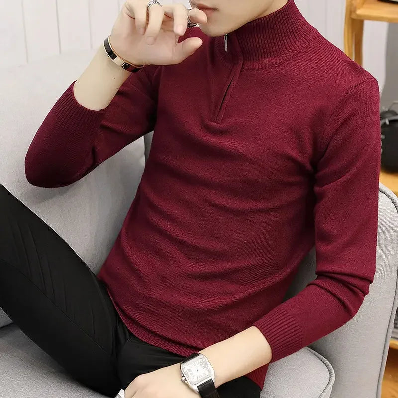 Men’s Old Money Knitwear - British heritage style classic men’s knitwear elegant men’s fashion high neck jumper knitted pullover luxury knitwear UK men’s zip neck jumper old money fashion old money style smart casual pullover timeless men’s clothing winter knitwear UK