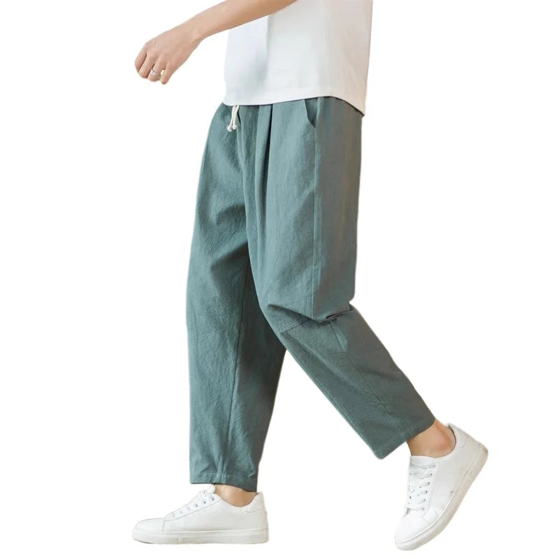 Men's Pants & Joggers - baggy pants breathable sweatpants casual joggers cotton joggers lightweight trousers men’s linen joggers men’s loungewear Old Era Fashion summer streetwear