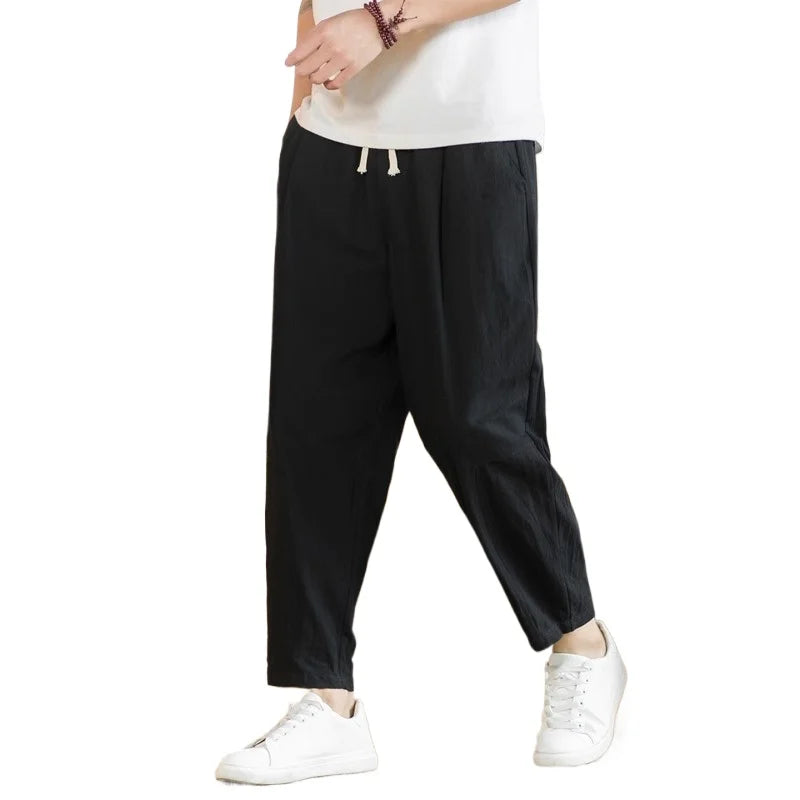 Men's Pants & Joggers - baggy pants breathable sweatpants casual joggers cotton joggers lightweight trousers men’s linen joggers men’s loungewear Old Era Fashion summer streetwear