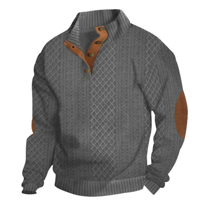 Men's Jumpers & Knitwear - autumn style UK casual winter wear knitted pullover for men men’s jumpers multicolour jacquard knit retro men’s knitwear stand collar jumper thick warm jumper winter fashion UK