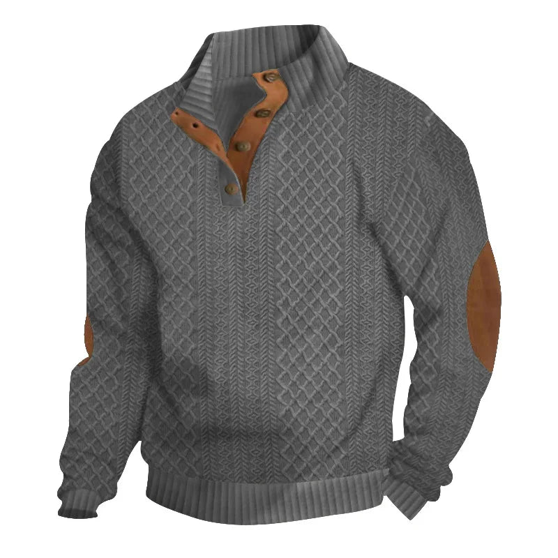 Men's Jumpers & Knitwear - autumn style UK casual winter wear knitted pullover for men men’s jumpers multicolour jacquard knit retro men’s knitwear stand collar jumper thick warm jumper winter fashion UK