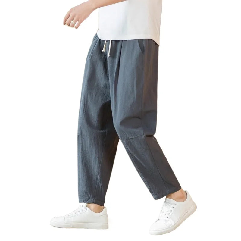 Men's Pants & Joggers - baggy pants breathable sweatpants casual joggers cotton joggers lightweight trousers men’s linen joggers men’s loungewear Old Era Fashion summer streetwear